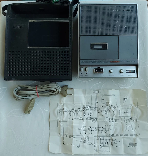 Registratore A Cassette Mangianastri Recorder Philips N2204 ¦ For Parts