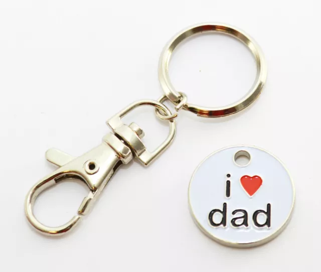 i love dad Trolley Token Coin Keyrings x 12 WHOLESALE