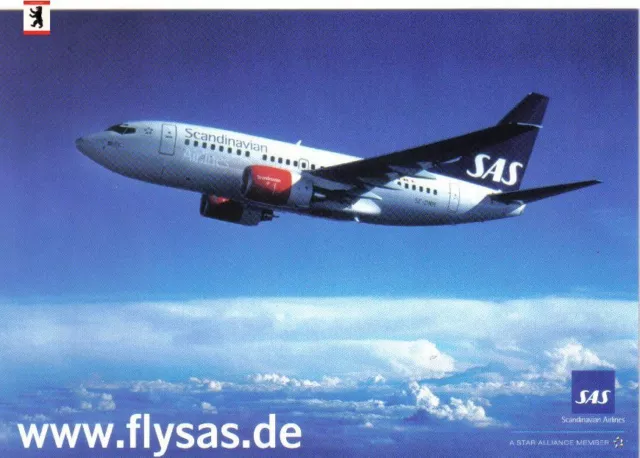 ✈ AK PK SAS Scandinavian Airlines airways Boeing 737 - 683