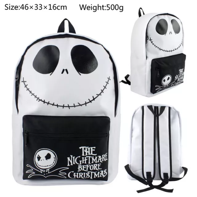 The Nightmare Before Christmas Jack Skellington Backpack Student Shoulder Bag