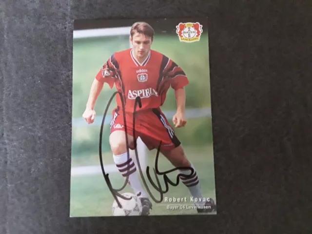Robert Kovac, Bayer Leverkusen,  original handsignierte Autogrammkarte