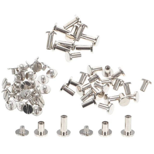 30 Sets Nieten Aus Messing Flache Schraubniete DIY-Kits Terminal