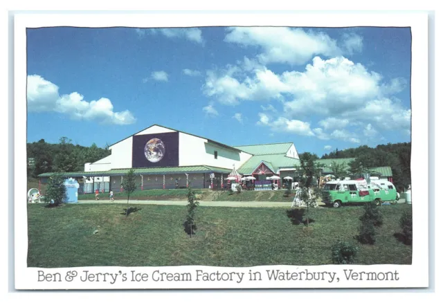 Postcard Ben & Jerry's Ice Cream Factory in Waterbury VT street view M2