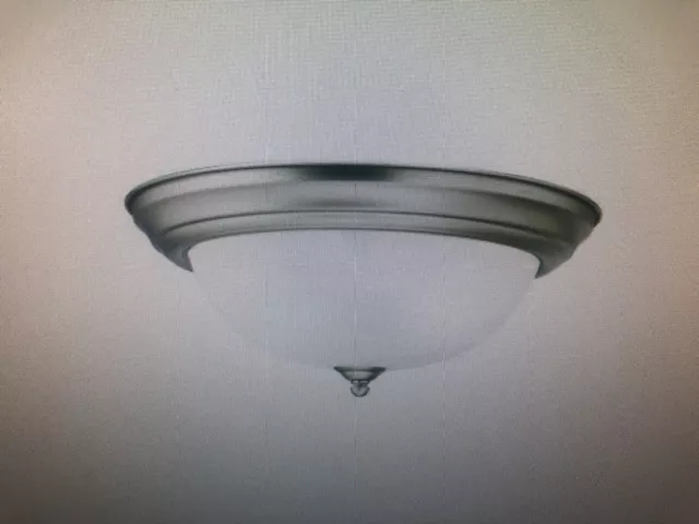 Kichler Cat # 8109 NI 2-Light Flush Mount Round Ceiling Fixture - Brushed Nickel