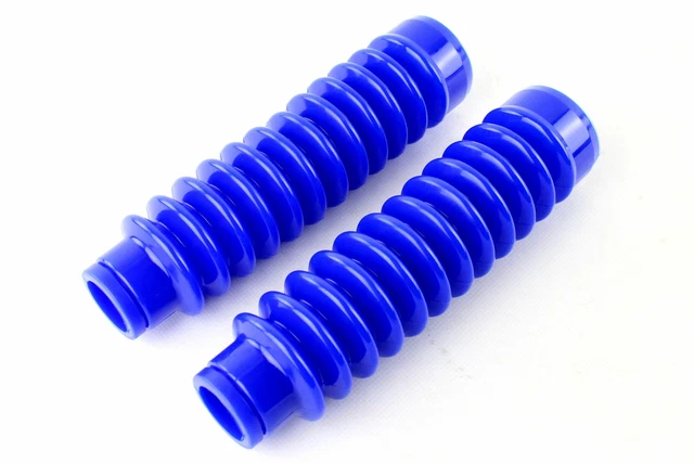 1 Paar Faltenbalg für Telegabel, Blau glänzend, L 220mm, für Simson S51 S50 S70