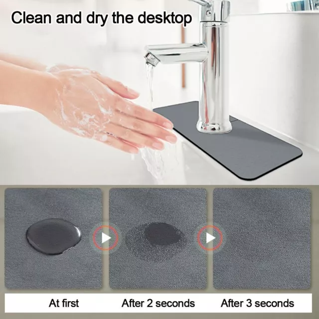 Diatomite Faucet Draining Mat Sink Splash Mats  Kitchen Bathroom Supplies