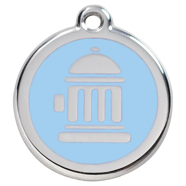 RedDingo Médaille pour Chiens Individuelle Gravure Hydranthe Bleu Clair, Neuf