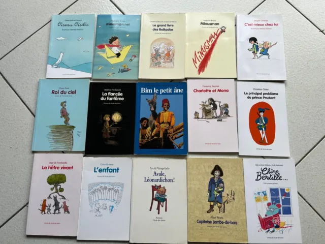Lot De a 15 Livres de « L’Ecole des Loisirs » , Collection «  Animax »