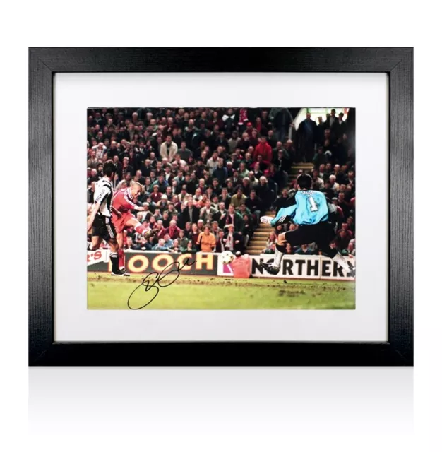 Framed Stan Collymore Signed Liverpool Photo Autograph