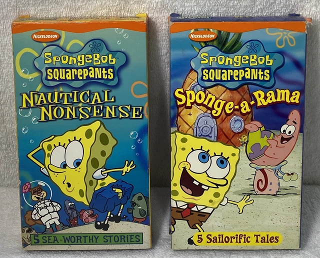 SPONGEBOB SQUAREPANTS SPONGE-A-RAMA + VHS Sailorific Tales Nickelodeon ...
