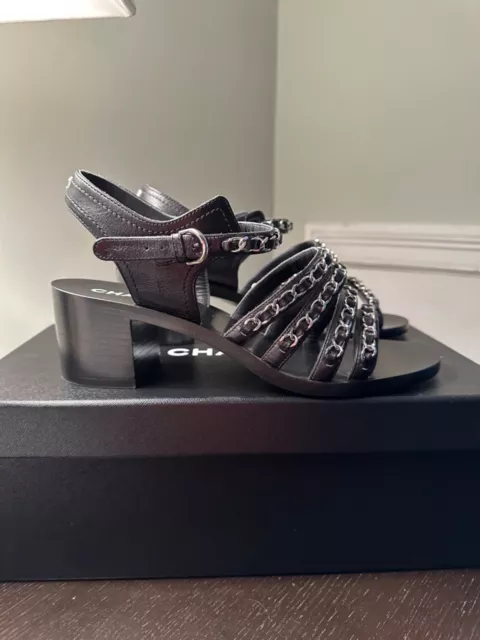Chanel + 2019 CC Tweed Sandals