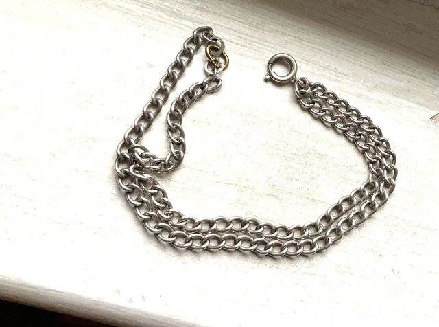 GERMANY Starter SILVER CHARM BRACELET - Wearable 7 1/4 CONTINENTAL 800 STERLING