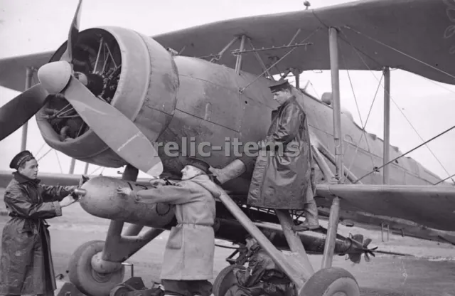 Ww2 Picture Photo Canadian Fairey Swordfish Loading Torpedo 6347