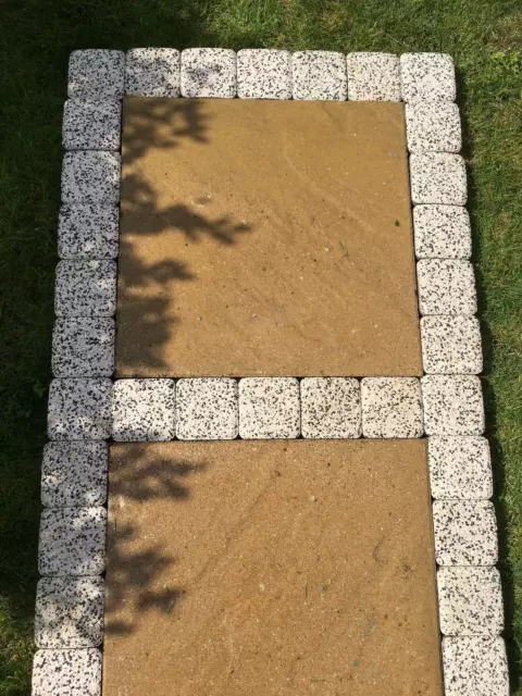 6x Whit Granite 120x120x4 Driveway 126 blocks patch edging, paving patio, 3