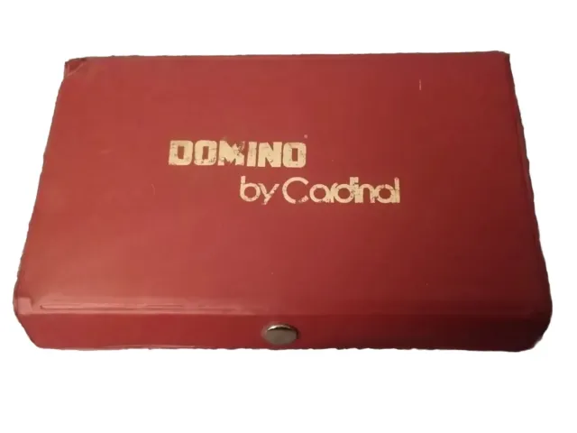 Vintage Domino By Cardinal 28 Dominoes Set Double Six In Vinyl Case
