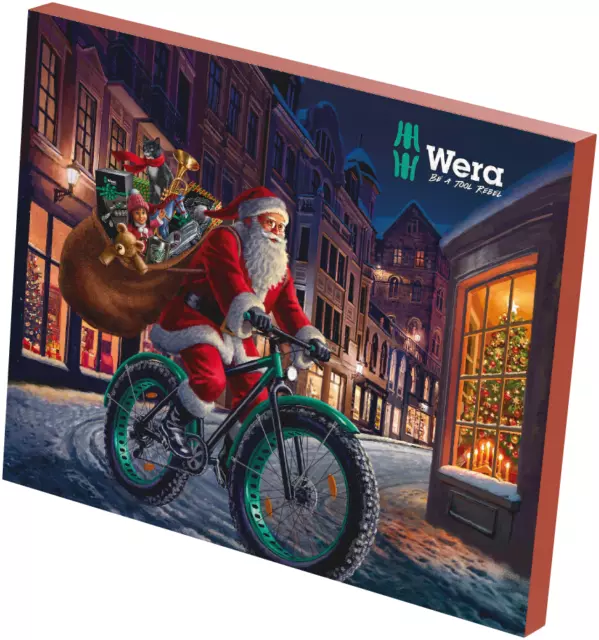 Calendario navideño Wera 2023, 24 piezas de un juego único