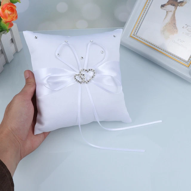 15 *15 cm cuscino ad anello floreale strass cuscino da sposa decorazione matrimonio