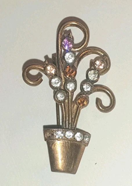 Broche élégante En Métal Doré Avec Strass Beige/ocre Et Pierre Jaune - Sans Nickel - Neuf Avec étiquettes