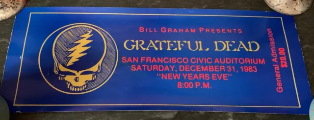 Vintage Grateful Dead Poster 12/31/83 SF Civic Auditorium, Bill Graham Presents