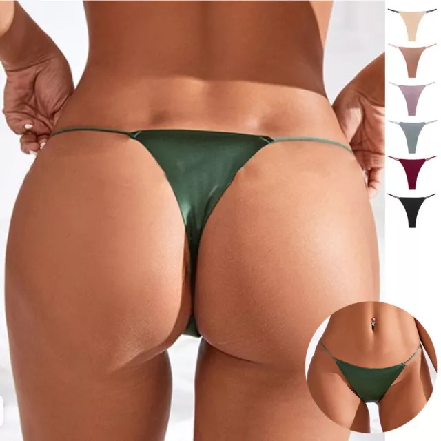 WOMEN ICE SILK Thongs Seamless G-string Panties Sexy Knickers Lingerie  Underwear $8.54 - PicClick