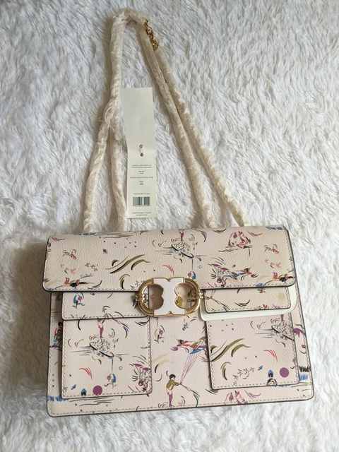 Gemini link printed deals large chain shoulder bag