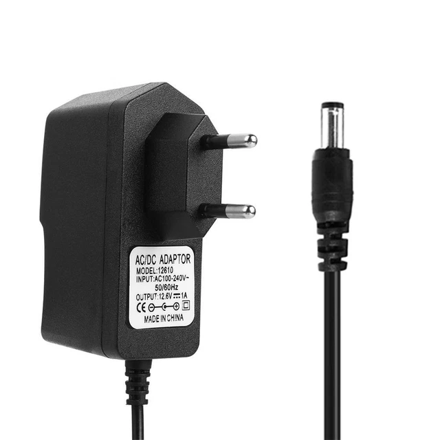 Cargador adaptador de corriente DC12.6V 1A para paquete de baterías de litio de 11.1V (UE)
