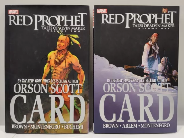 Lot of 2 Books, Red Prophet, Tales of Alvin Maker, Vol 1-2, Orson Scott Card, HC