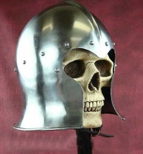 HMB 12 Gauge Stahl mittelalterlicher italienischer Barbuta-Helm, SCA-Helm,...