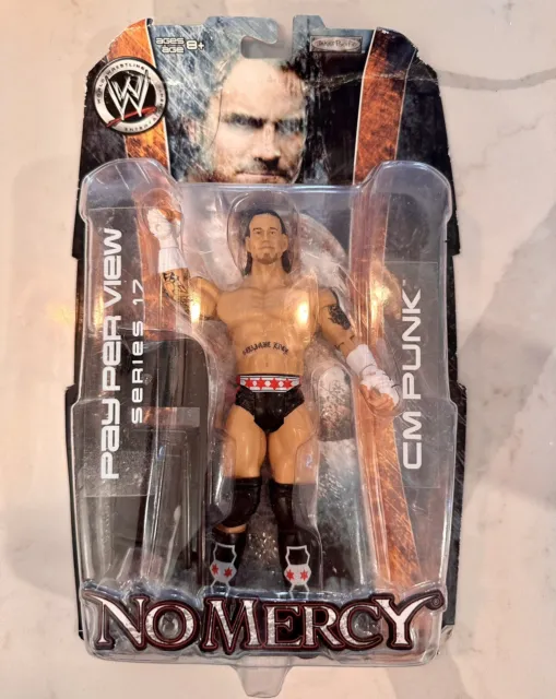 WWE CM Punk Action Figure  (2008) Unopened No Mercy PPV Series 17 With Chair NWT