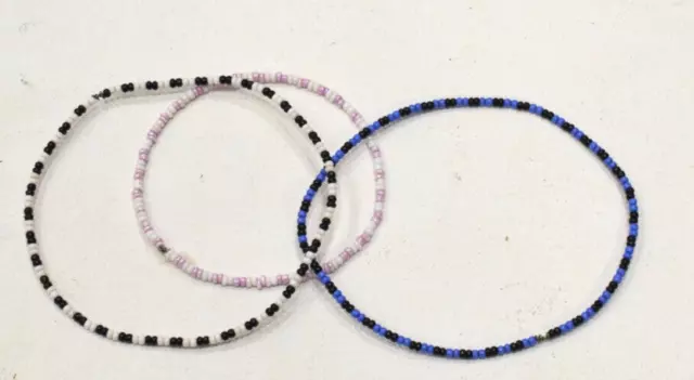 African Zulu Beaded Bangle Bracelet Set RSA