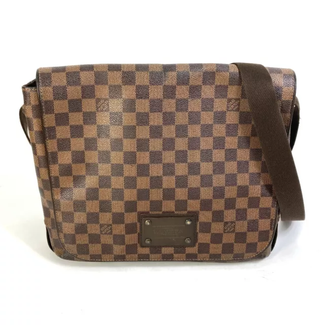 Authentic Louis Vuitton Damier Ebene Brooklyn MM Messenger Bag N51211 Used  F/S