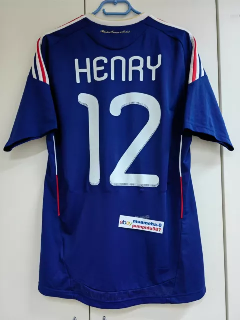 Thierry Henry #12 Jersey France Football Shirt M Adidas 2010 Trikot Soccer Home