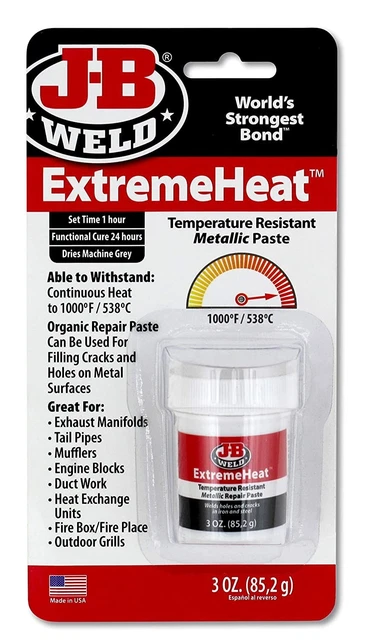 J-B Weld 37901 ExtremeHeat High Temperature Resistant Metallic Paste - 3 oz