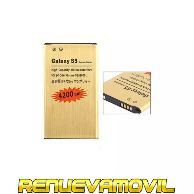 Bateria Para Samsung Galaxy S5 SV i9600 Alta Mas Capacidad 4200Mah de Repuesto