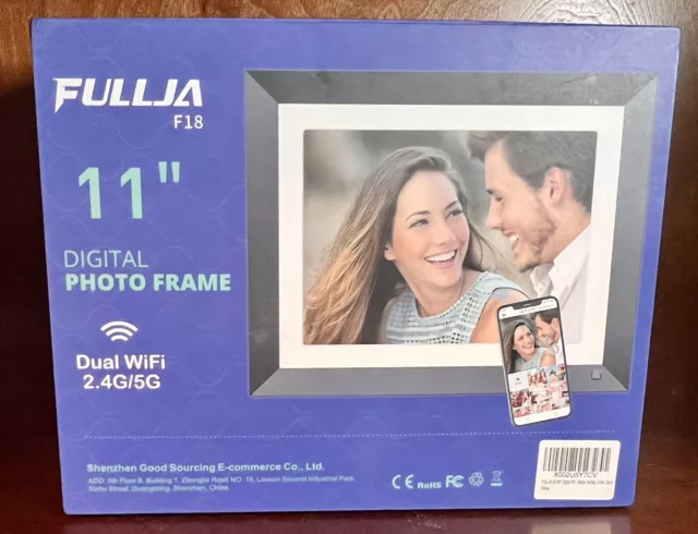 FULLJA F18 WiFi Digital Picture Frame, 11 inch Smart Digital Factory Reset
