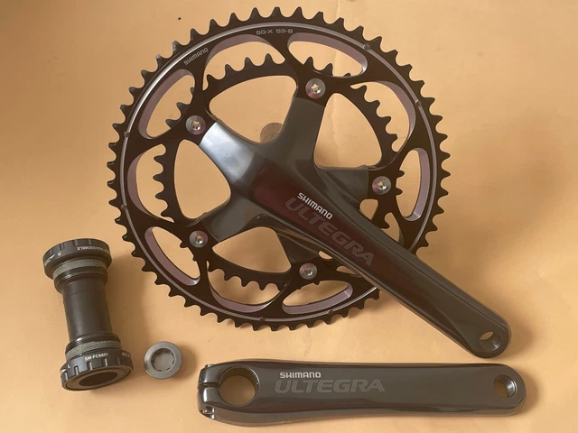 Pédalier Shimano Ultegra Double 6500 - 53/39 Dents, Bras 172.5 Mm, Occasion