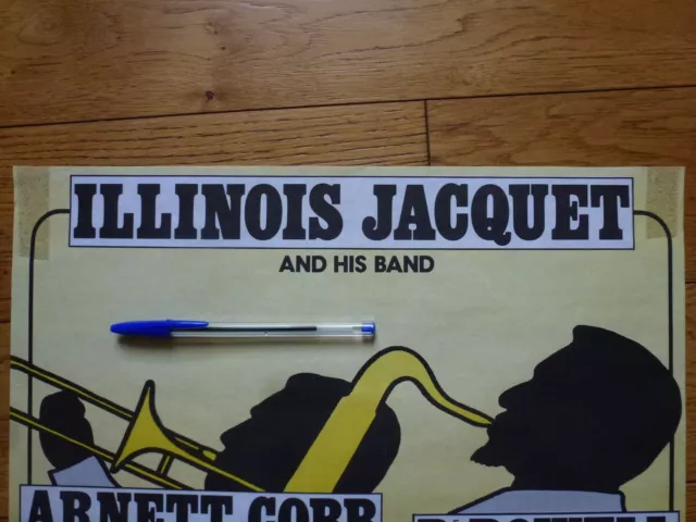 Affiche originale illinois Jacquet Band  39,5 x 57 cm jazz vintage 3