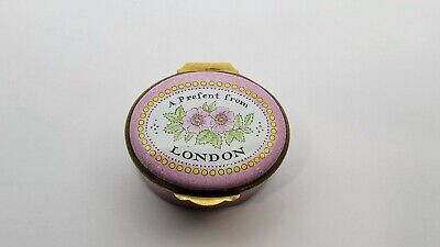 Vintage Crummles & Co Enamel Trinket Box, A Present From LONDON