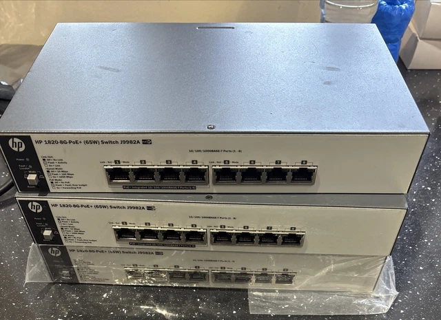 HP J9982A 1820 Series 8-Port Gigabit Switch with PoE+ Ports