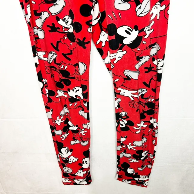 Mickey Mouse Red Pajama Bottoms Woman’s S (4-6) Lounge Pants Fleece Disney 3