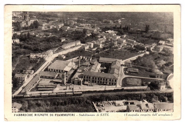 Vecchia cartolina Stabilimento S.A.F.F.A. Fiammiferi ESTE (PD) – Viaggiata 1949