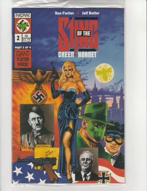 Sting of the Green Hornet # 2 -Now Comics 1992 -Comic Book Bagged w/ Poster