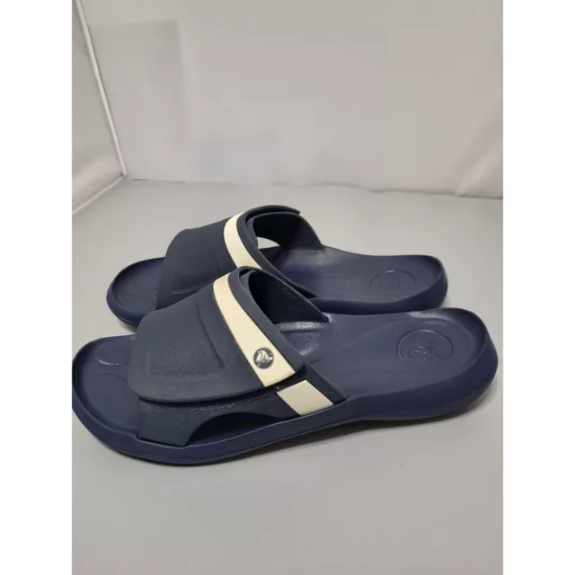 MEN'S CROCS MODI Blue Slides Sandals Size 9 $14.99 - PicClick