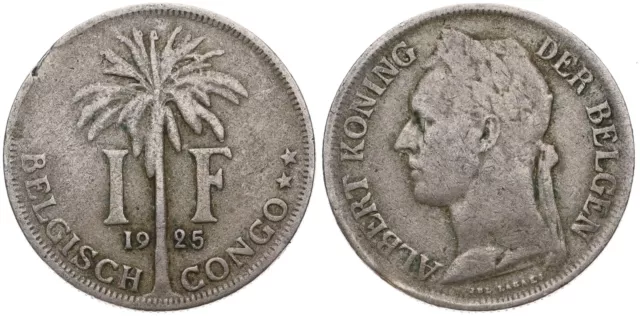 Congo - 1 Franc 1920-1930 - Banque Du Congo Belge - Km #20-21 Divers Années