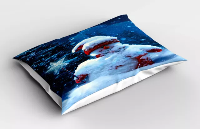 Navidad Funda de Almohada Muñeco de nieve de la varita mágica