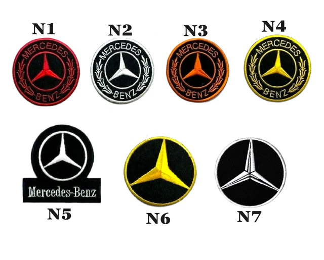 Buy MERCEDES-BENZ EMBROIDERED IRON ON PATCH WHITE & BLACK HAT SIZE In - Foto 6