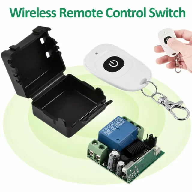 DC 12V 10A Relay 1CH Wireless RF Remote Control Switch Transmitter Receiver Set