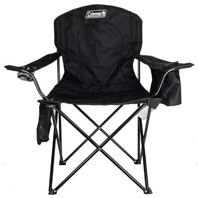 Coleman® Adult Camping Chair with Built-In 4-Can Cooler, Black