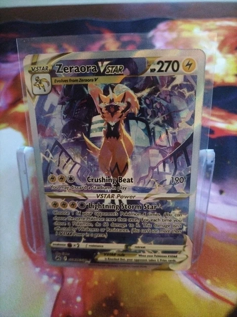 Pokémonkarte Zeraora VStar GG43/GG70 Krone Zenith Full Alt Kunst selten Neuwertig TCG
