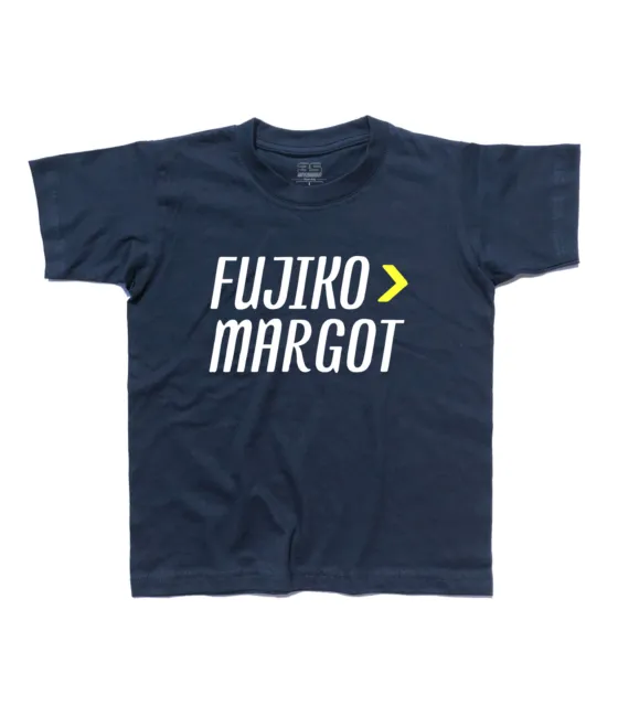 T-shirt bambino FUJIKO è meglio di MARGOT ispirata a LUPIN cartoni cult Jigen